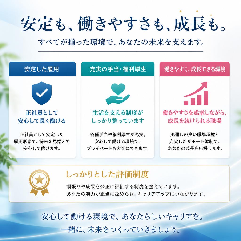 働きやすさを追求した職場環境