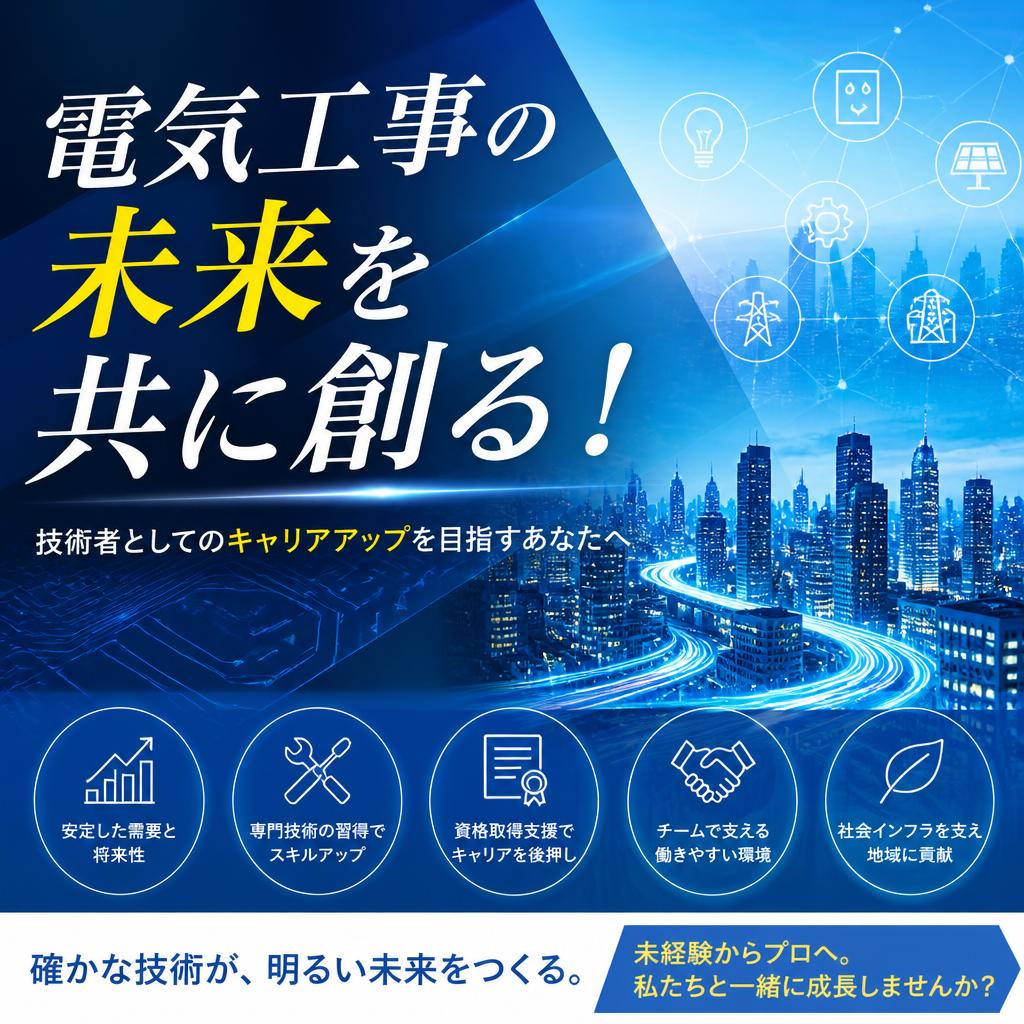 電気工事の未来を共に創る！技術者としてのキャリアアップを目指すあなたへ｜児玉電工株式会社