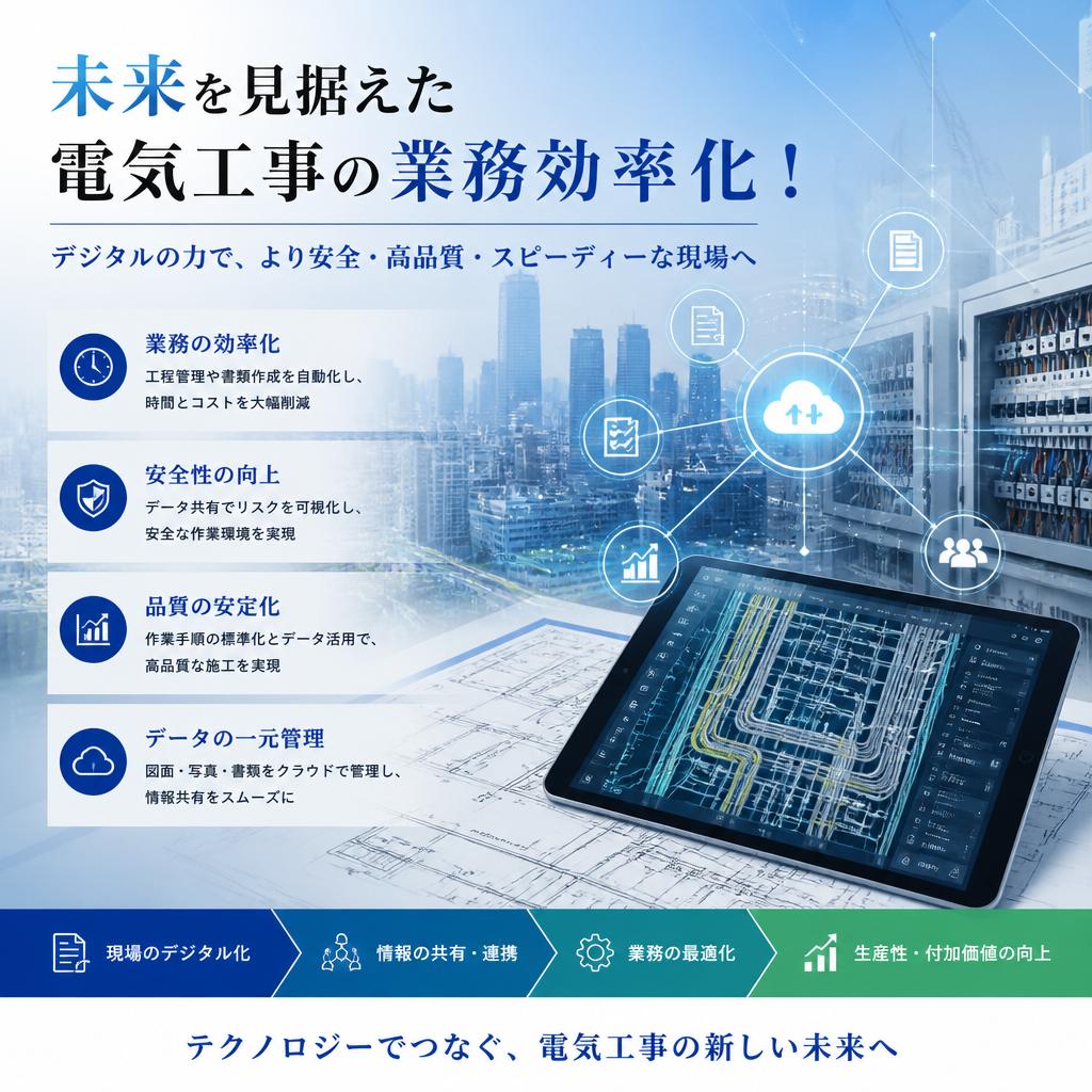 未来を見据えた電気工事の業務効率化！｜児玉電工株式会社