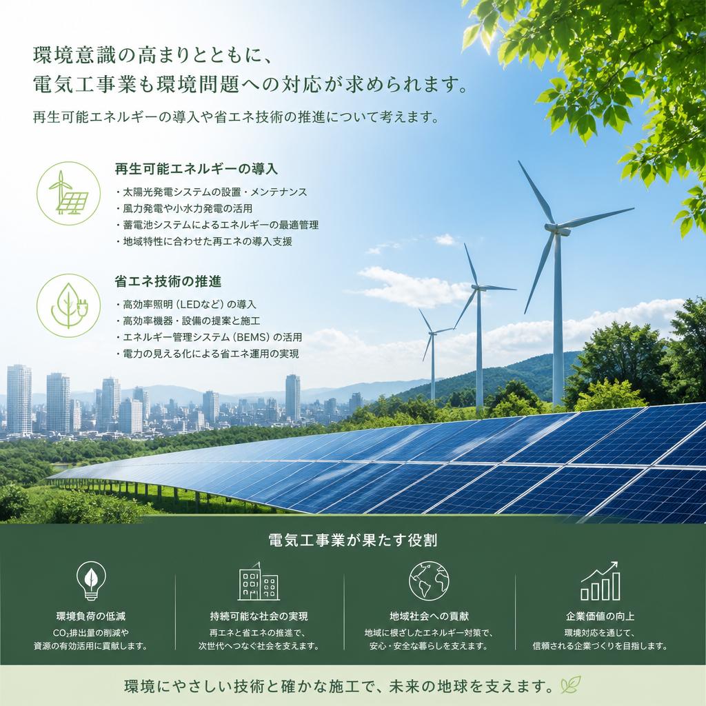 環境問題への対応：電気工事業の役割