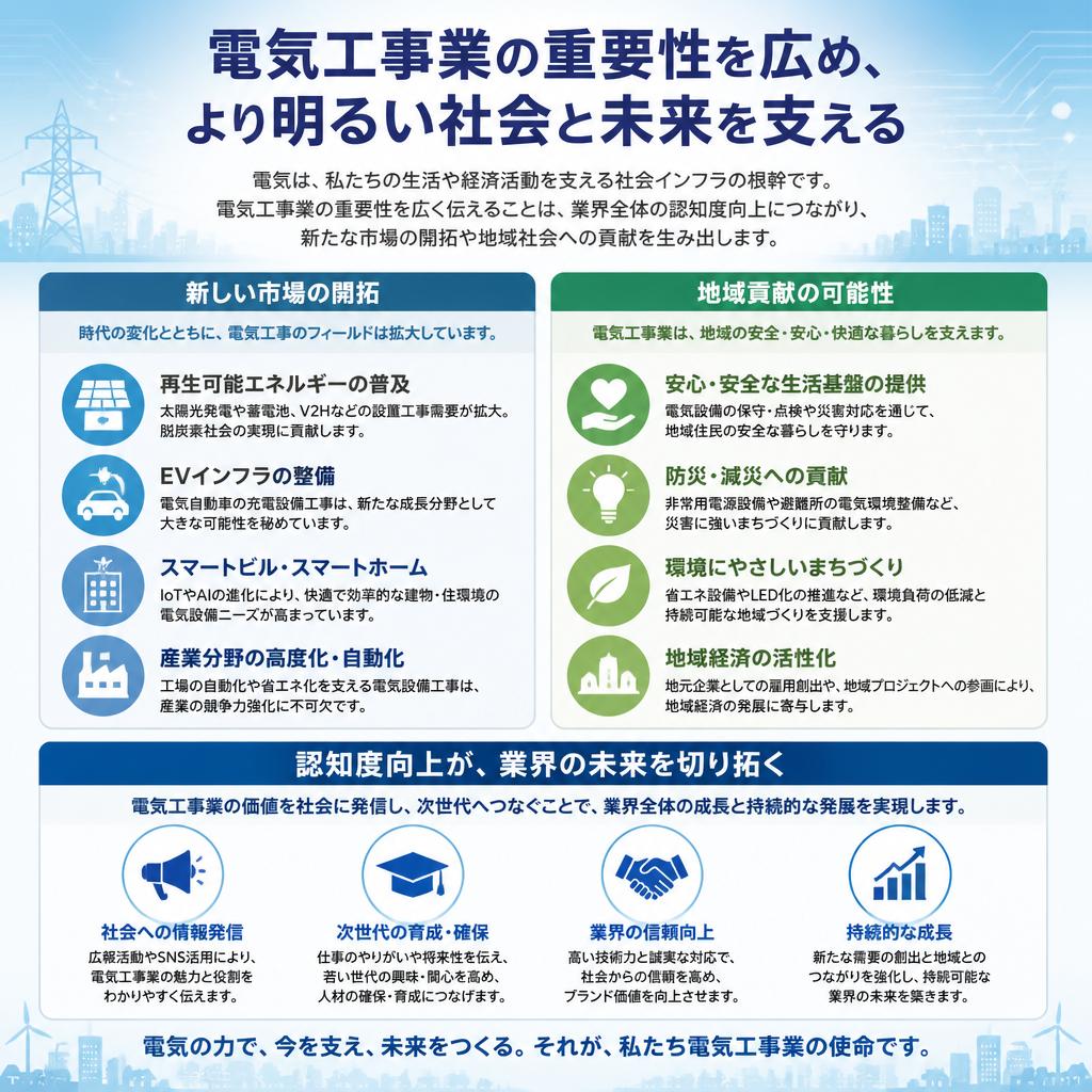 業界認知度の向上：新しい市場開拓の必要性