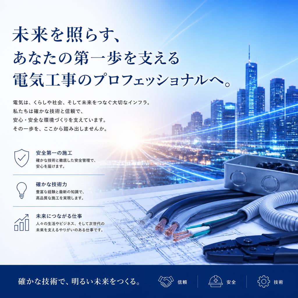 未来を照らす、あなたの第一歩を支える電気工事のプロフェッショナルへ。｜児玉電工株式会社