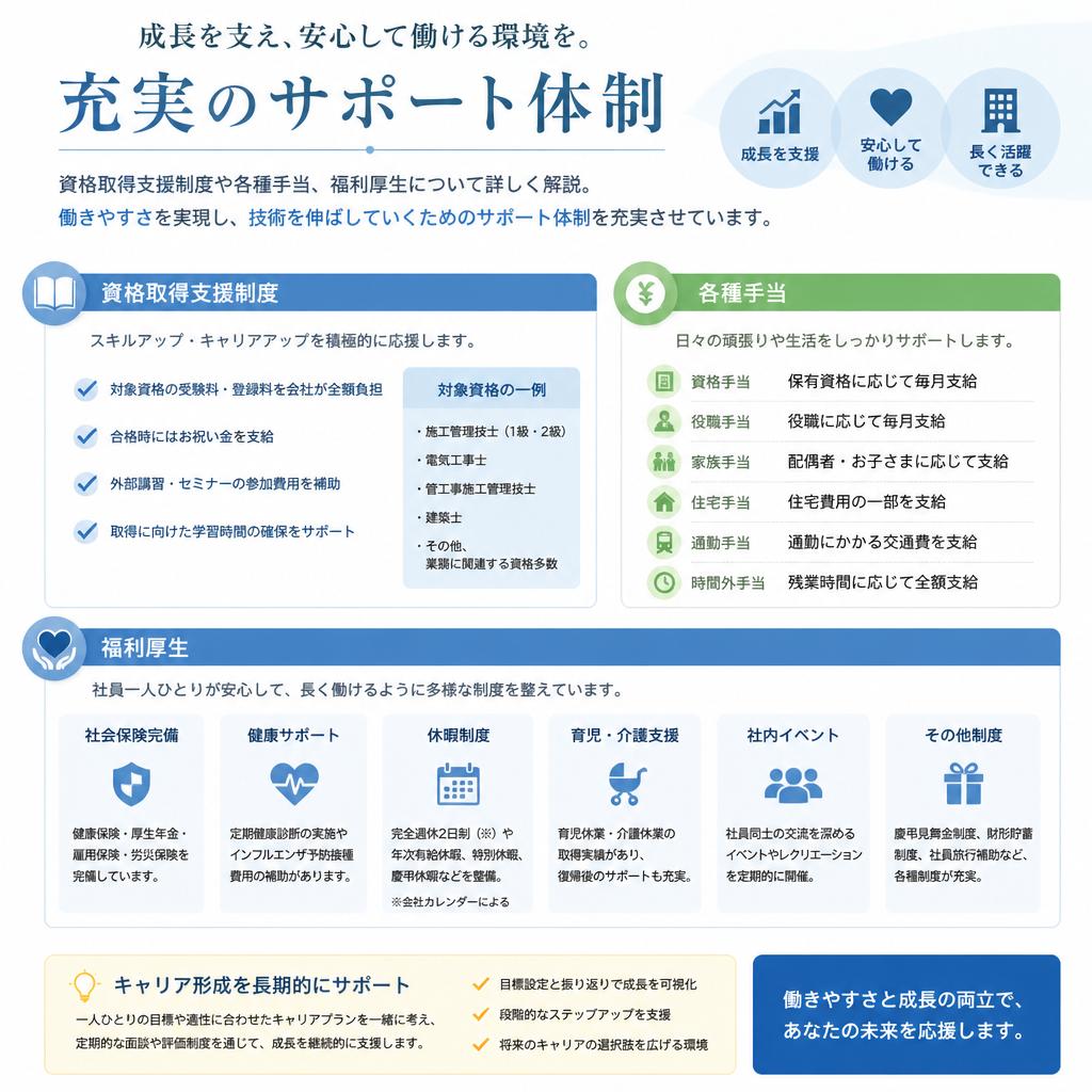 スキルアップをサポートする制度