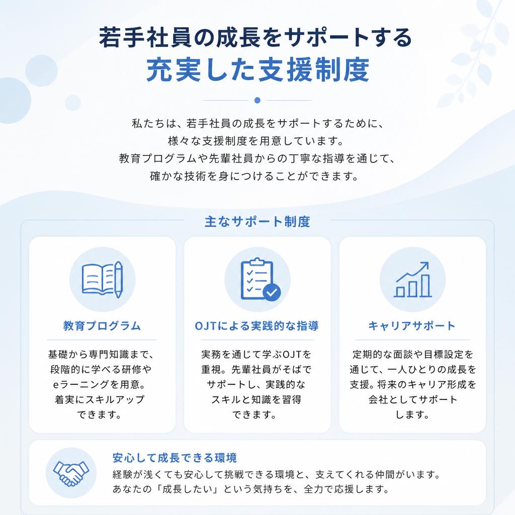 充実した若手支援制度