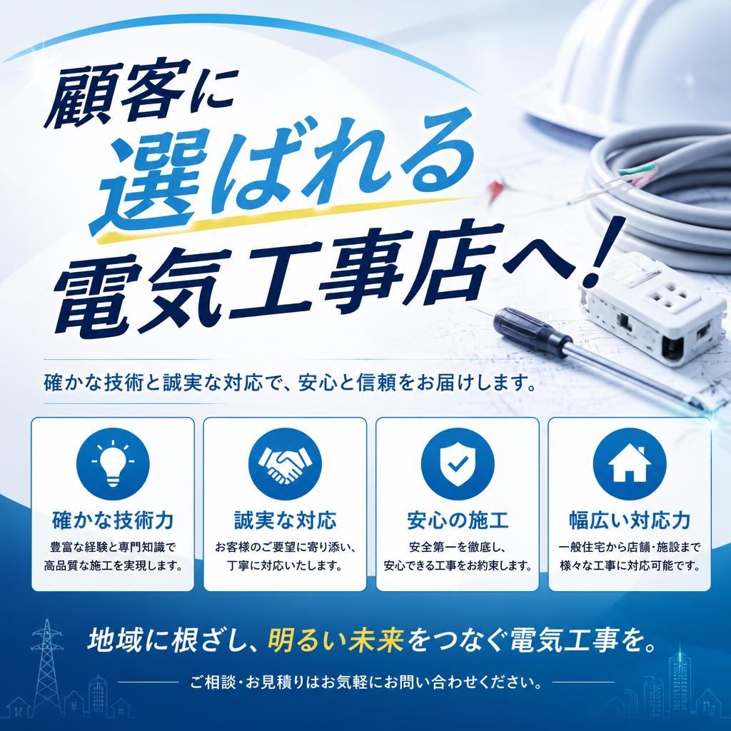 顧客に選ばれる電気工事店へ！｜児玉電工株式会社