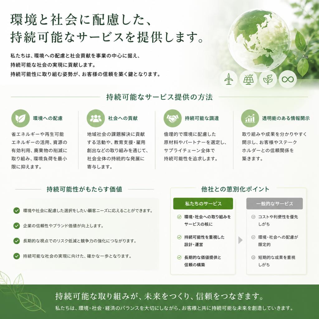 持続可能なサービス提供とは