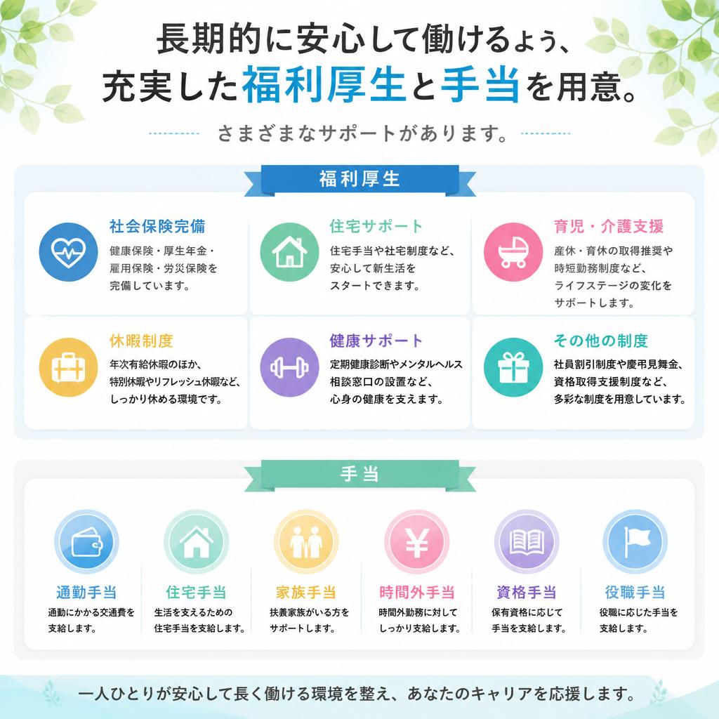 4. 充実した福利厚生と働きやすさ