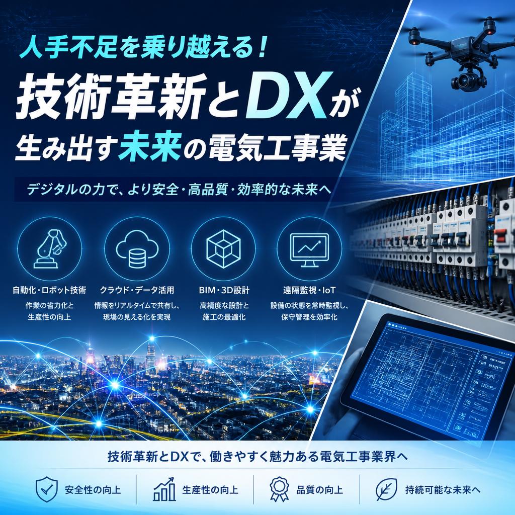 人手不足を乗り越える！技術革新とDXが生み出す未来の電気工事業｜児玉電工株式会社