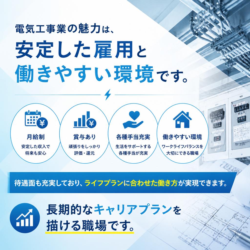 充実した福利厚生で安心して働ける