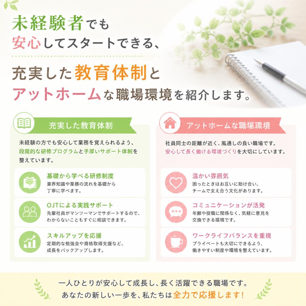 安心の職場環境