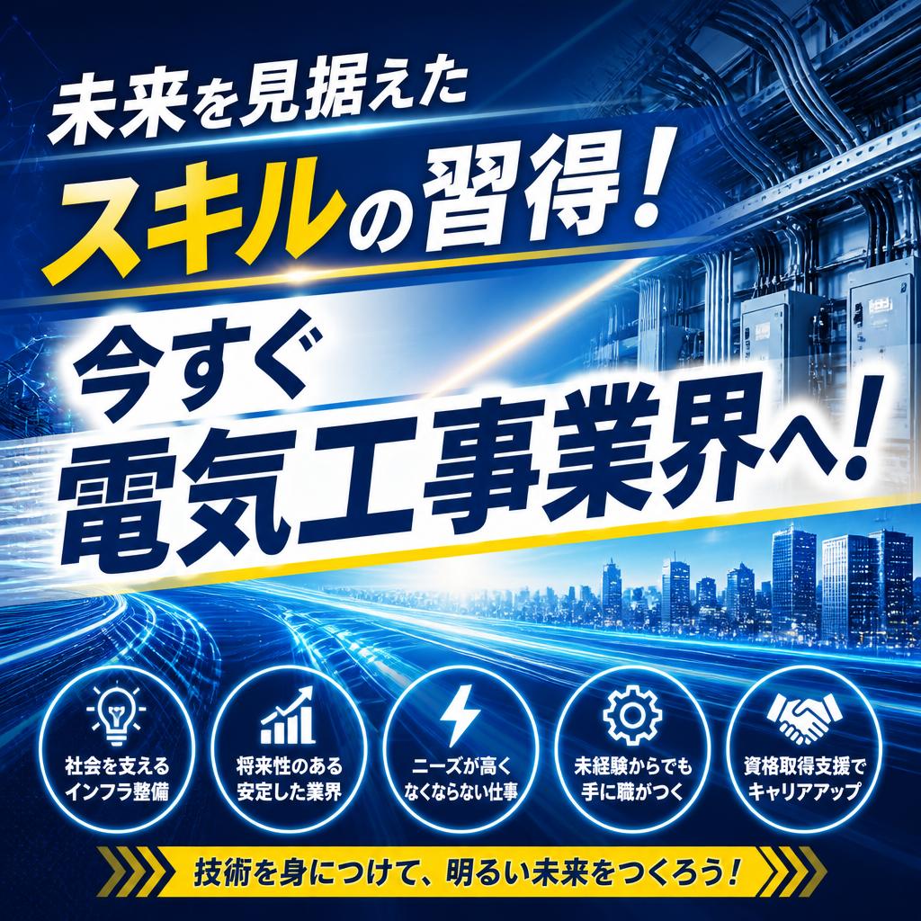 未来を見据えたスキルの習得！今すぐ電気工事業界へ！｜児玉電工株式会社